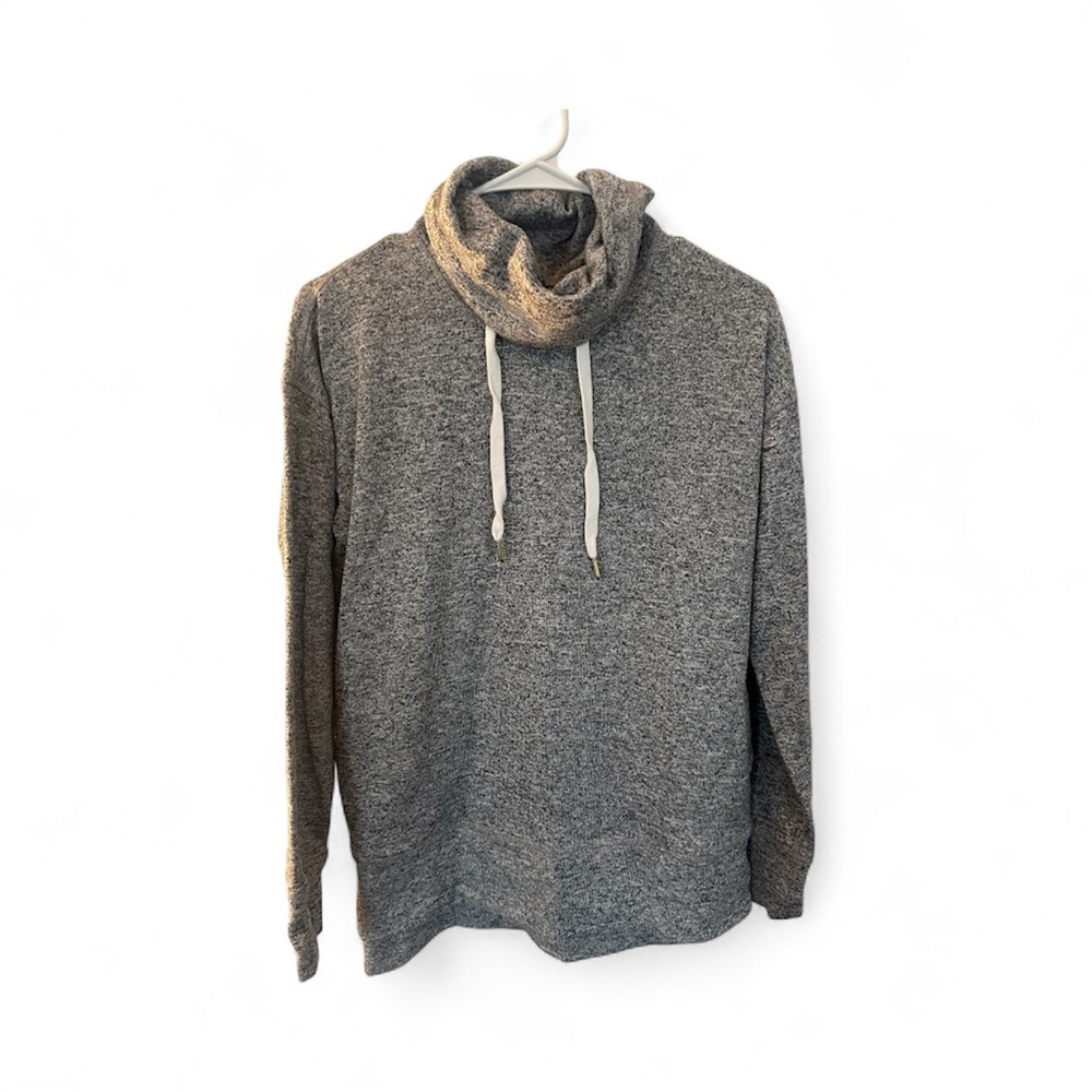 Gray Women’s Sweater with Cowl Neck